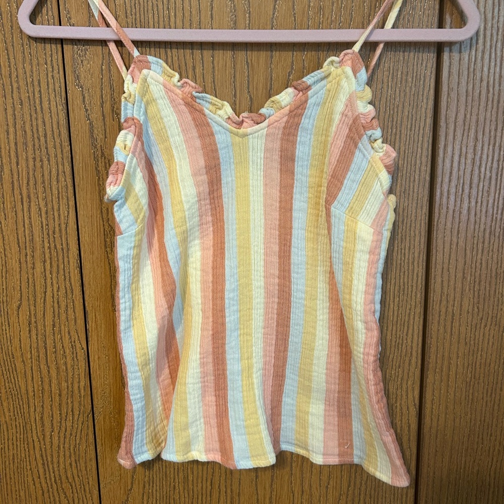 Pastel striped tank top